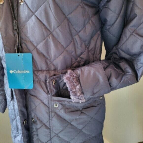 Columbia Quilted Sherpa fleece Winter Jacket NWT Sz Small - Picture 8 of 12